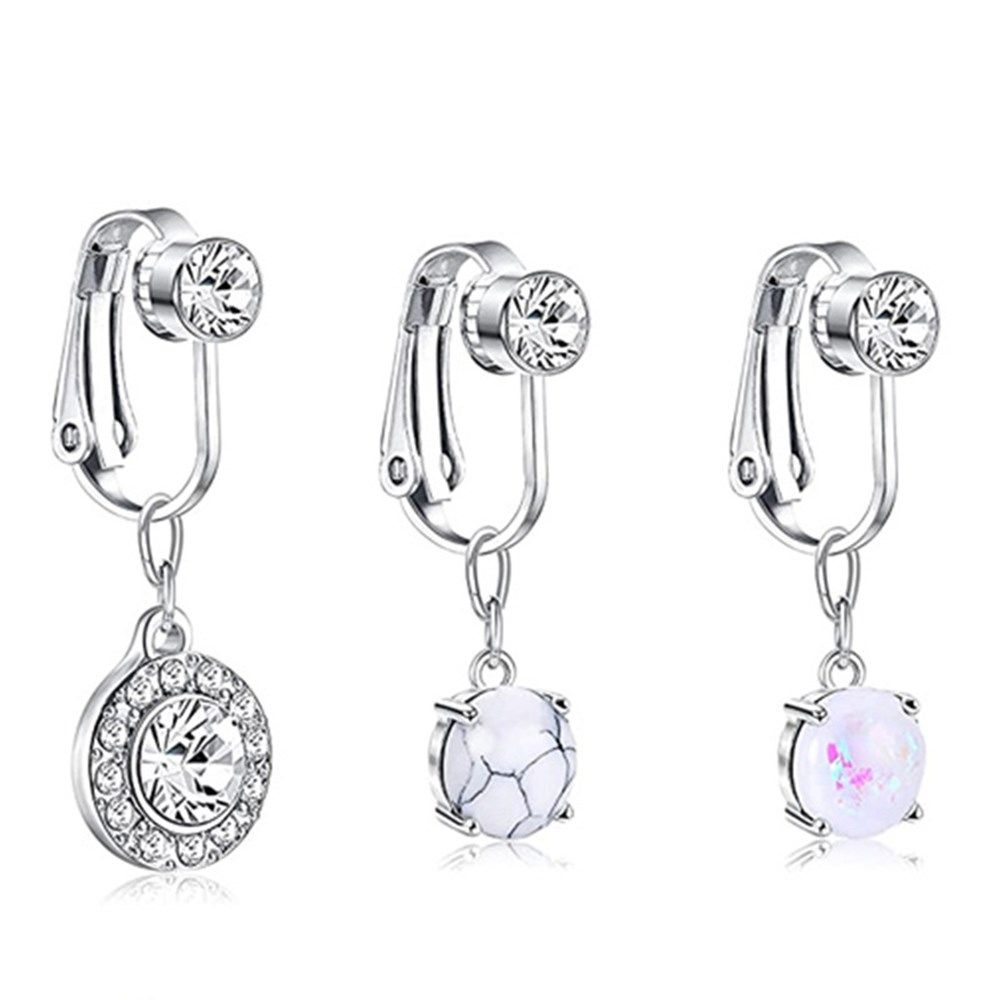 Body Jewelry And Earrings - Modne damskie kolczyki na klips, klips