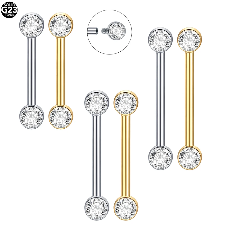 Body Jewelry Implant Grade Titanium - 1/5 szt. Tytanowa wewnętrznie gwintowane sztanga