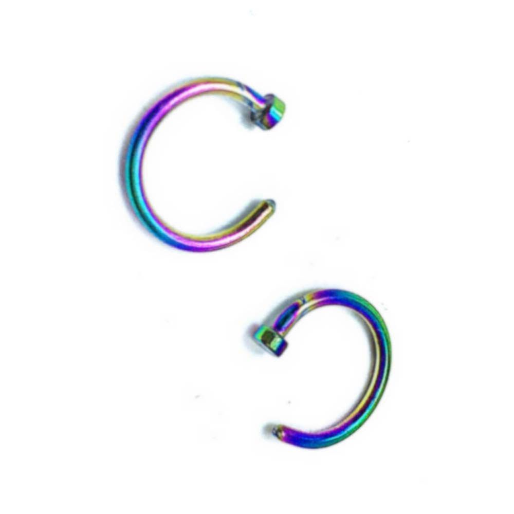 Body Jewelry And Earrings - Cienkie kolczyki w kształcie litery C,