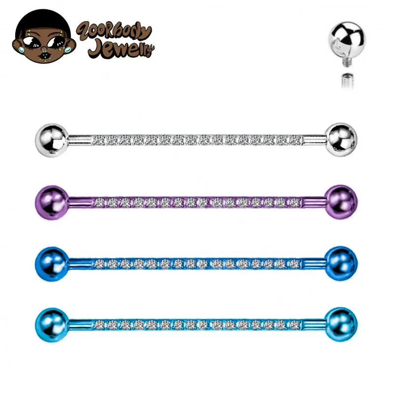 Body Jewelry Implant Grade Titanium - F136 Implant Grade Titanium 14G Gwint