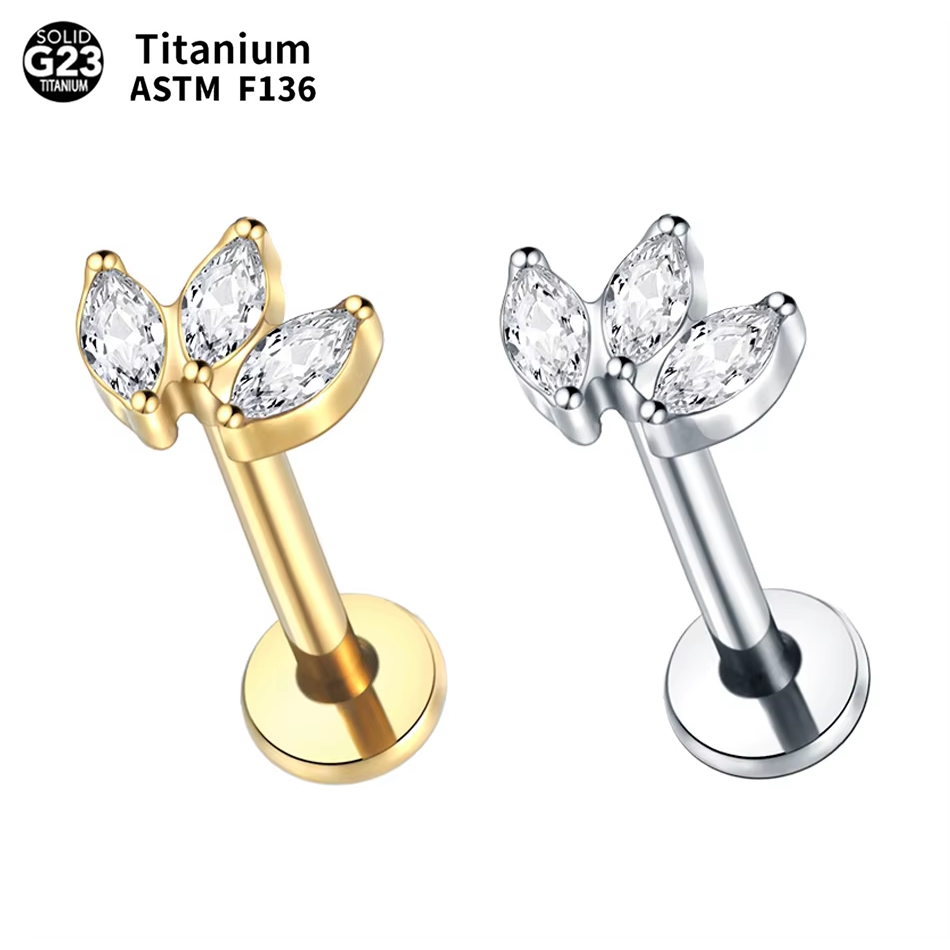 Body Jewelry Labret - 1szt Labret Piercing Titanium Lip Studs
