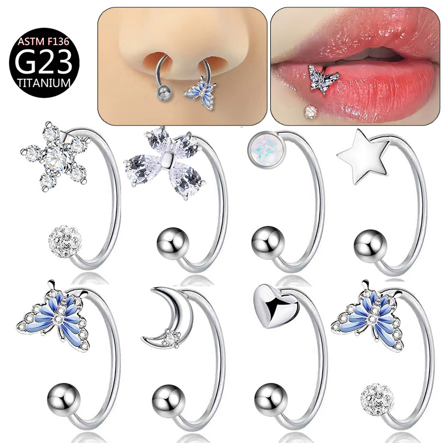 Body Jewelry Labret - Kolczyk do ust z tytanu ASTM