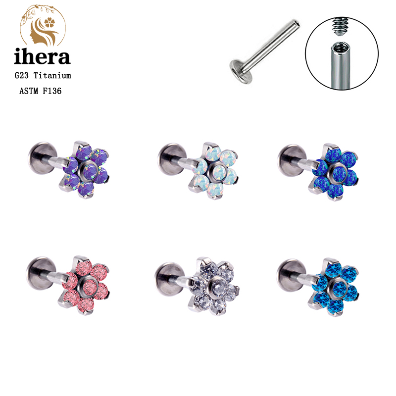 Body Jewelry Labret - Kolczyki sztyfty z tytanu G23 z