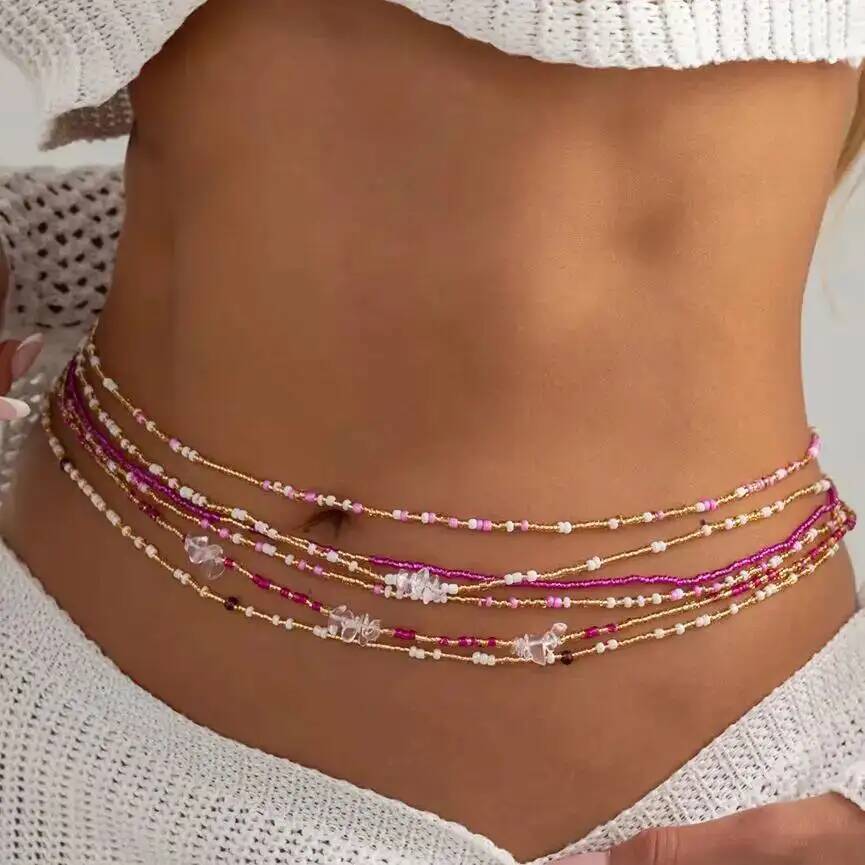 Body Jewelry Women - SHIXIN 6 szt./zestaw Boho Kolorowy Łańcuszek