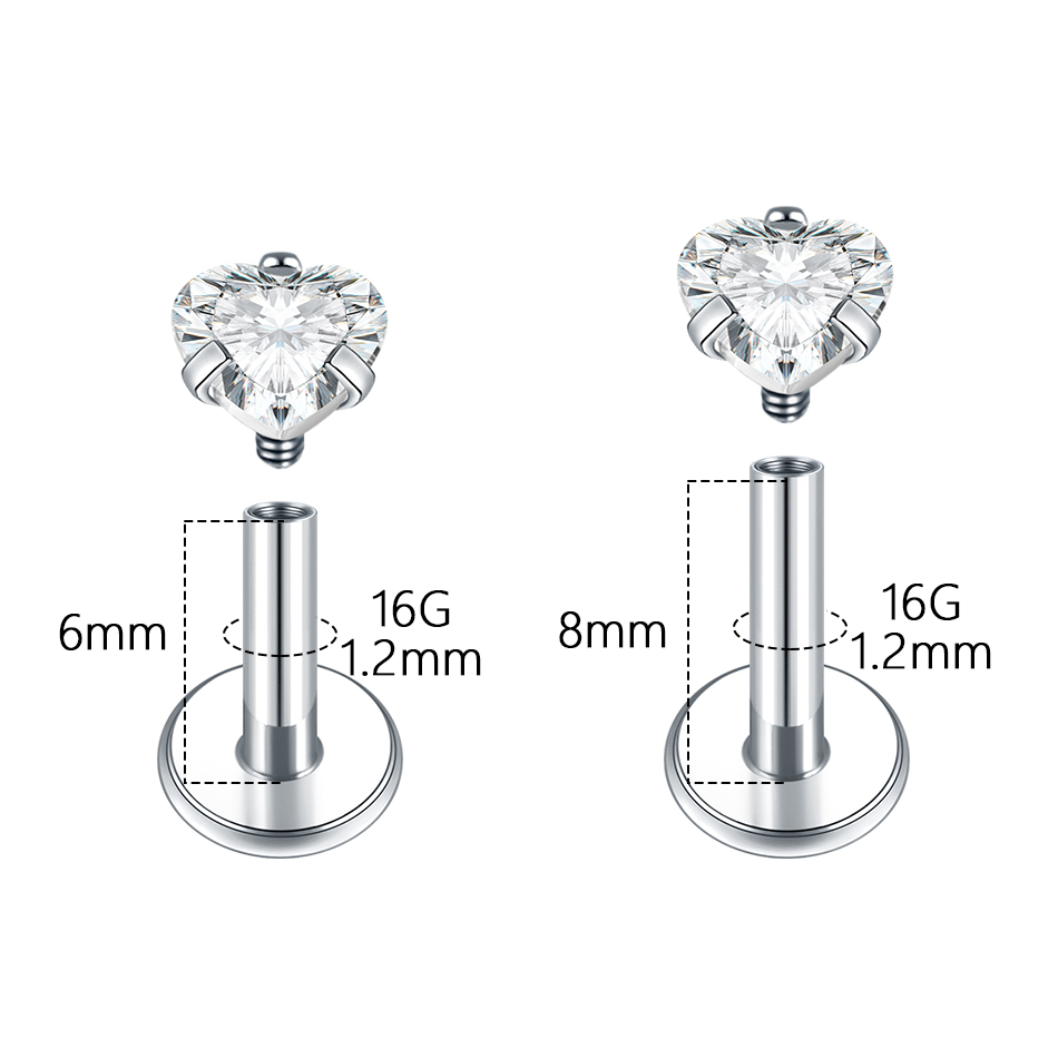 5 sztuk/partia G23 tytanowa ok – Flat Back Labret Stud recenzja i cena