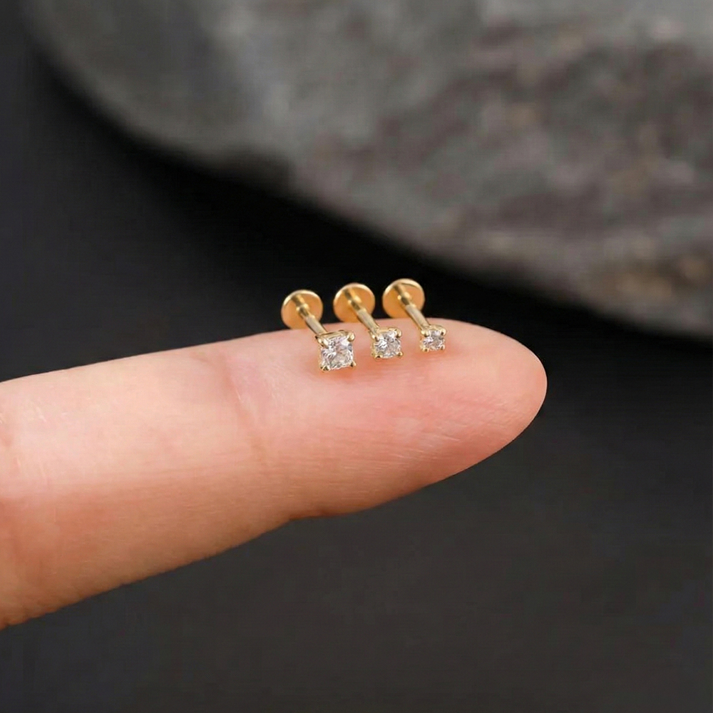 Kolczyki labrety Aide 925 ze s – Body Jewelry Labret recenzja i cena