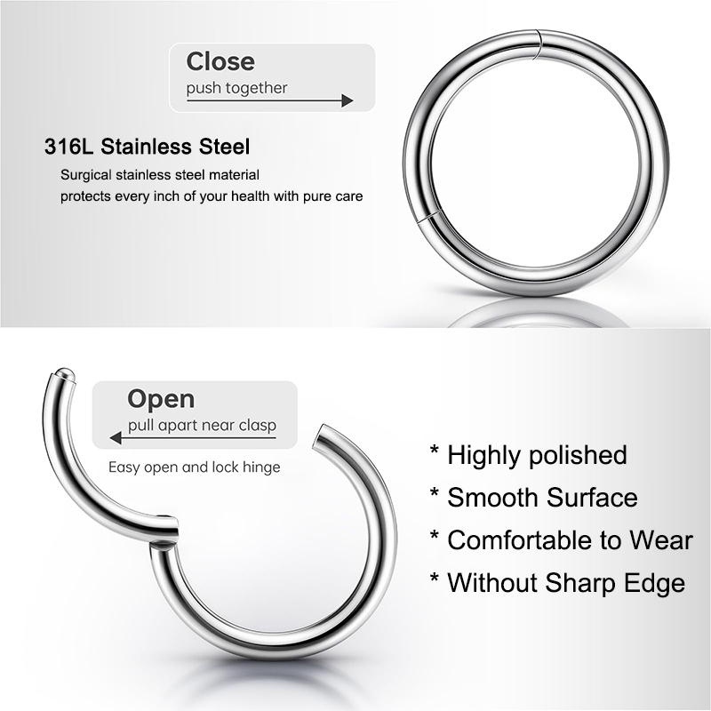 Kolczyk typu clicker ze stali  – Body Jewelry And Earrings recenzja i cena