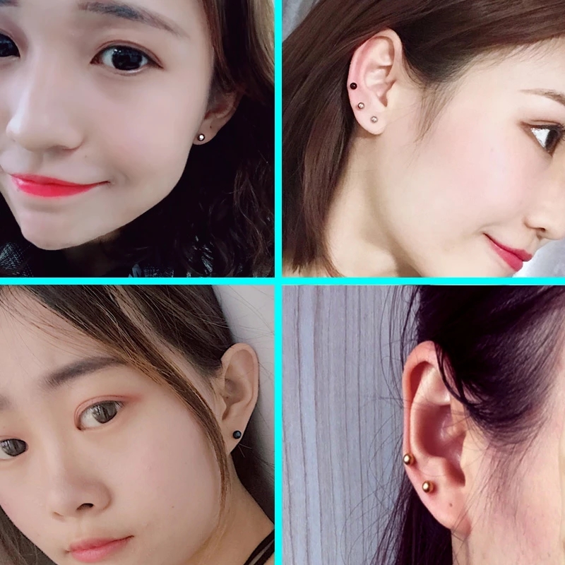 16szt 14G Pierścienie na sutki – Flat Back Labret Stud recenzja i cena