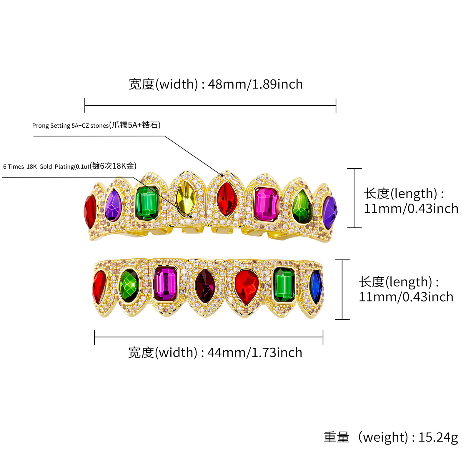 Kolorowe grillzy na zęby w sty – Body Jewelry Labret recenzja i cena