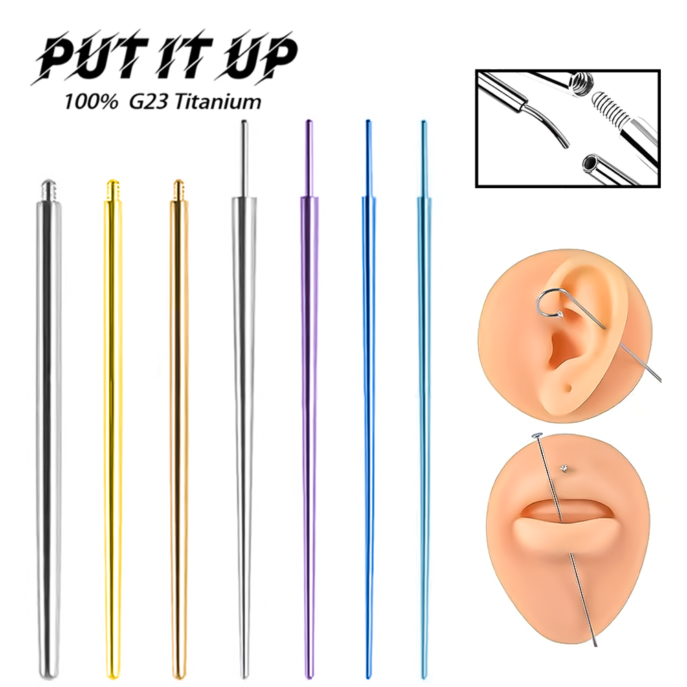 Zestaw PUTITUP 10 sztuk igieł  – Body Jewelry Implant Grade Titanium recenzja i cena