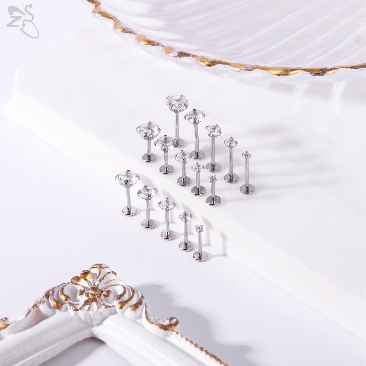 AOEDEJ 10 sztuk/partia złoty k – Flat Back Labret Stud recenzja i cena