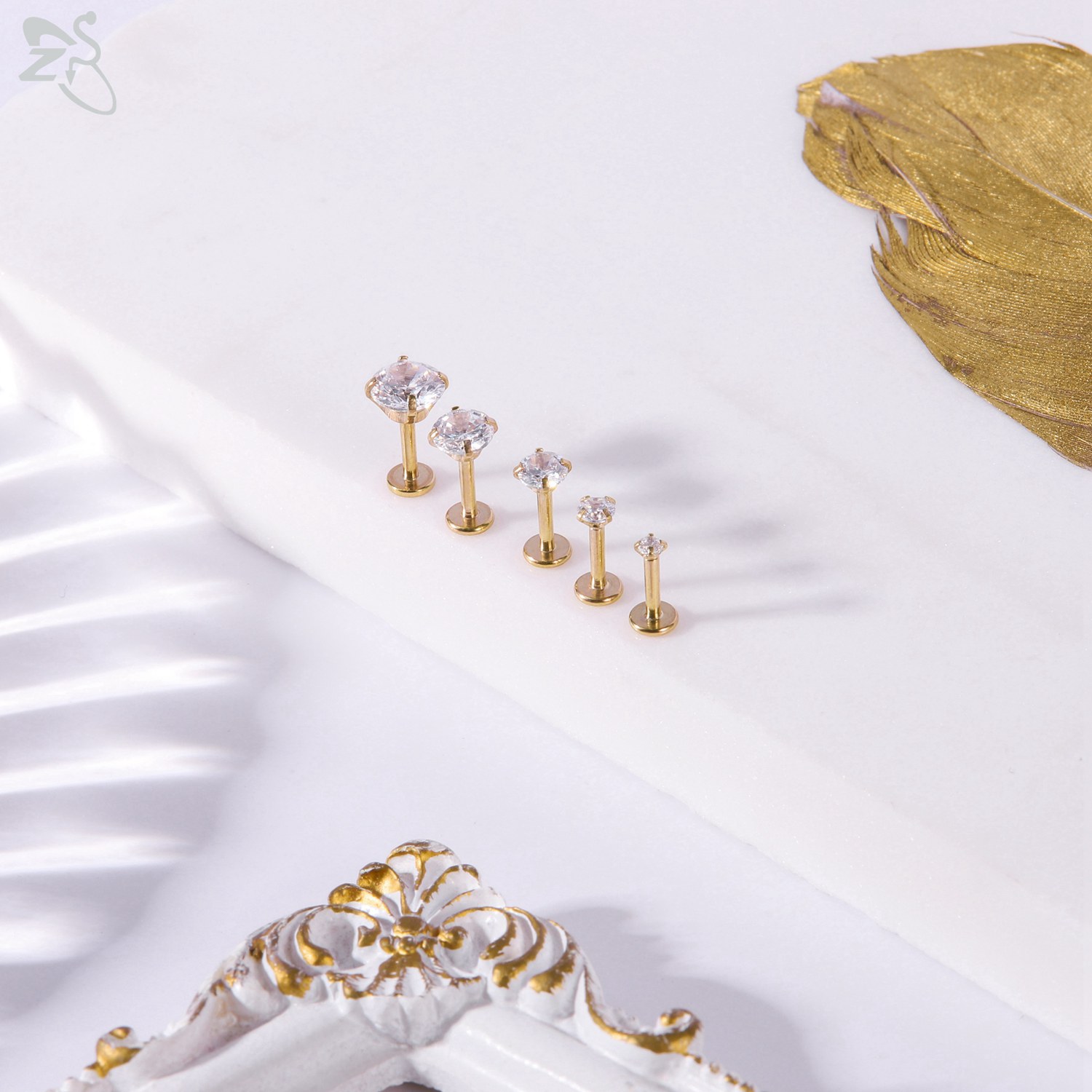 AOEDEJ 10 sztuk/partia złoty k – Flat Back Labret Stud recenzja i cena