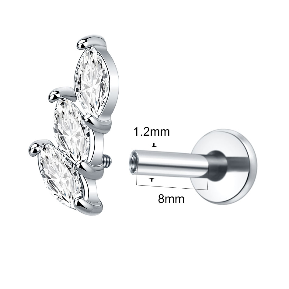 5 szt. Kolczyki ze stali nierd – Flat Back Labret Stud recenzja i cena