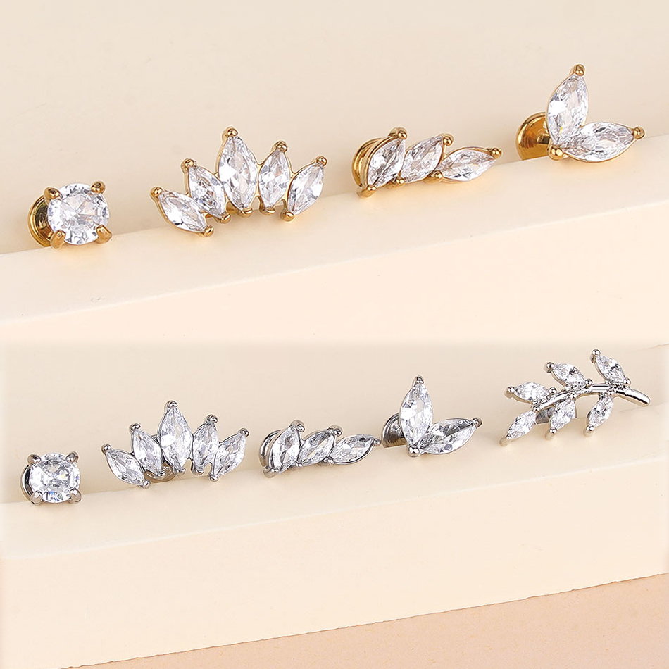 5 szt. Kolczyki ze stali nierd – Flat Back Labret Stud recenzja i cena