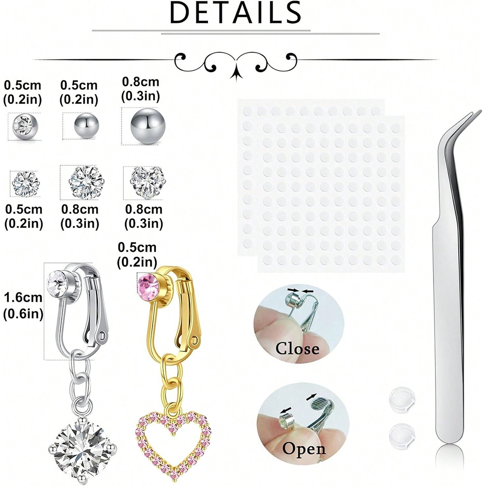Złoty sztuczny piercing brzuch – Body Jewelry And Piercing recenzja i cena