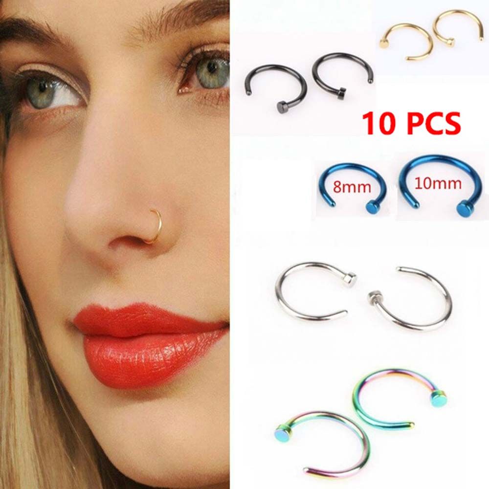 10 szt. cienkich kolczyków w k – Body Jewelry And Earrings recenzja i cena