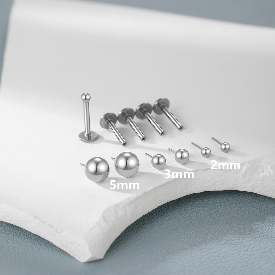 1/10szt Tytanowe kulki wciskan – Flat Back Labret Stud recenzja i cena