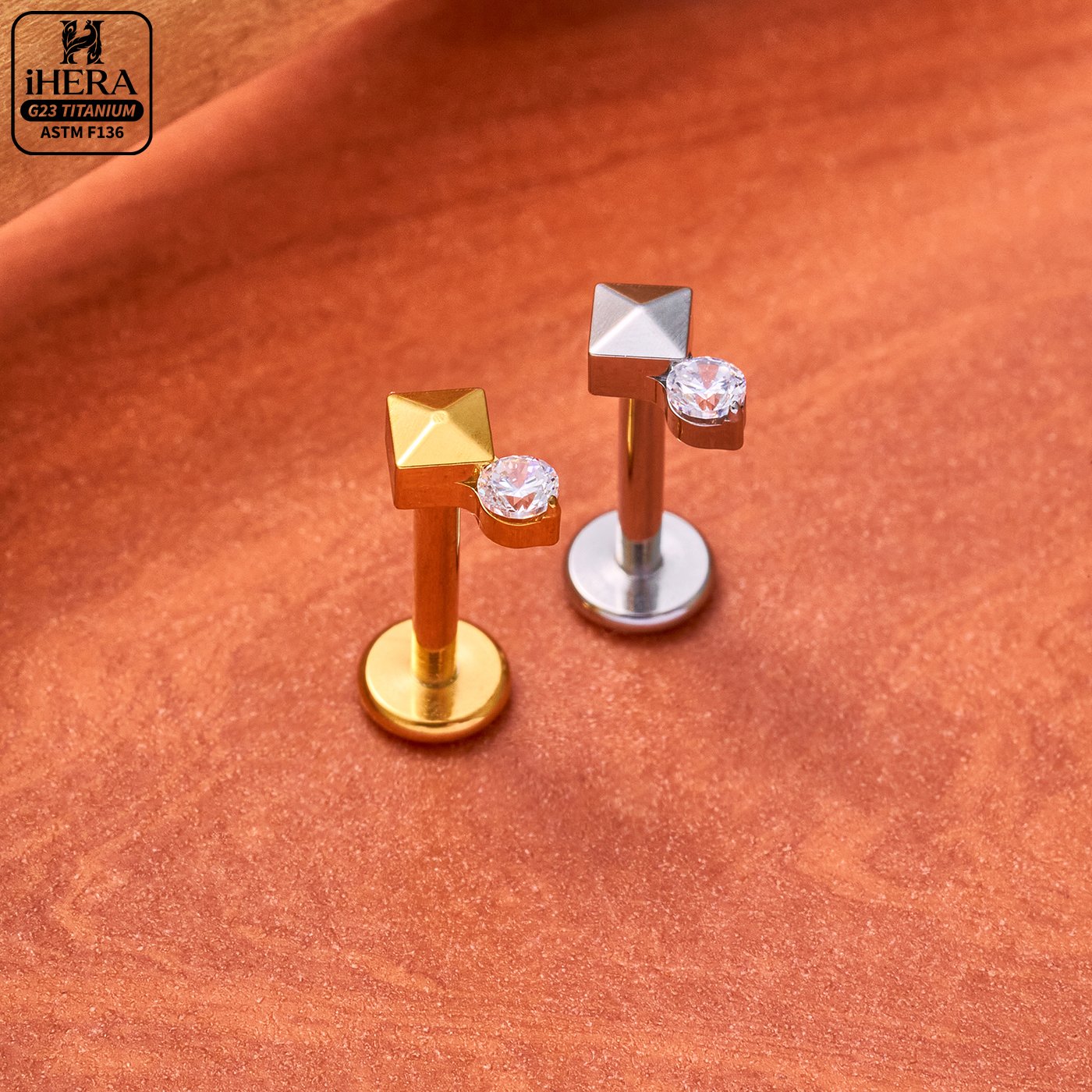 Kolczyk do piercingu z tytanu  – Flat Back Labret Stud recenzja i cena