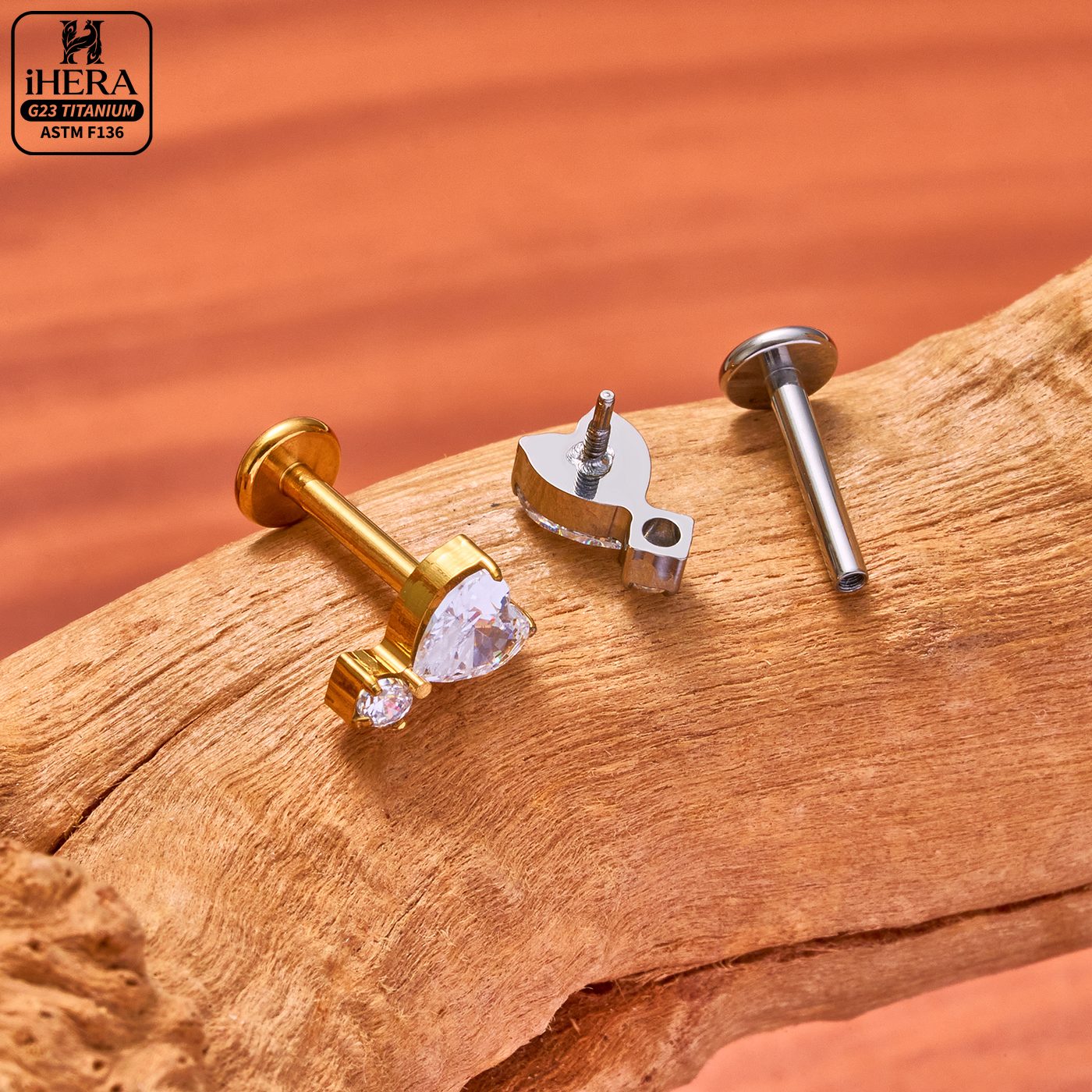 Kolczyk do piercingu z tytanu  – Flat Back Labret Stud recenzja i cena