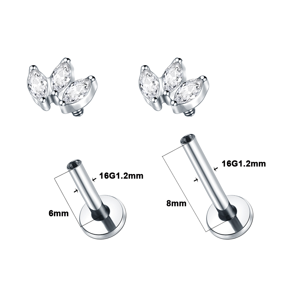 1szt Labret Piercing Titanium  – Body Jewelry Labret recenzja i cena