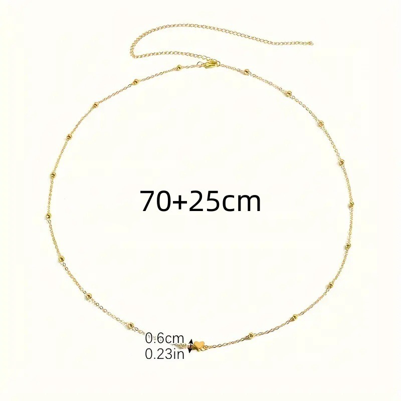 Delikatny złoty łańcuszek na t – Body Jewelry Women recenzja i cena
